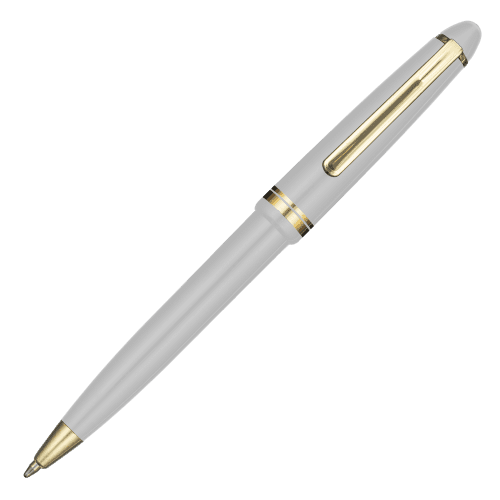 Promotional Alpine Gold Trim Ballpen in White from Total Merchandise