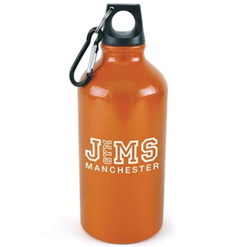 Logo branded Pollock Aluminium Sports Bottles in orange from Total Merchandise