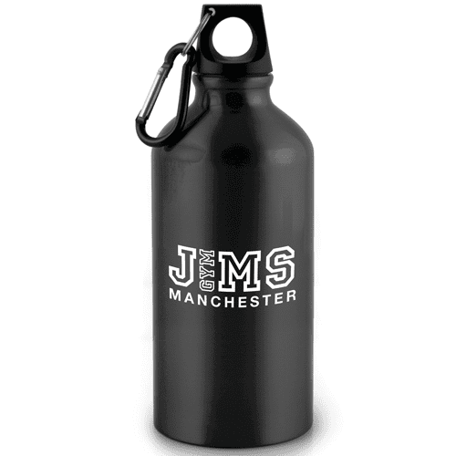 Branded Pollock Aluminium Sports Bottles in black from Total Merchandise