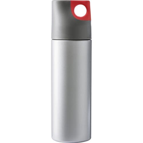 Promotional 500ml Double Walled Travel Mugs with a red accent from Total Merchandise