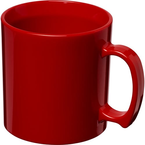 Standard Plastic Mugs in Red