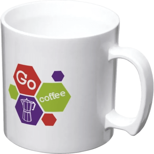 Standard Plastic Mugs in White