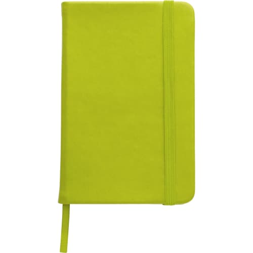 Custom branded Soft Feel Pocket Notebooks in light green from Total Merchandise