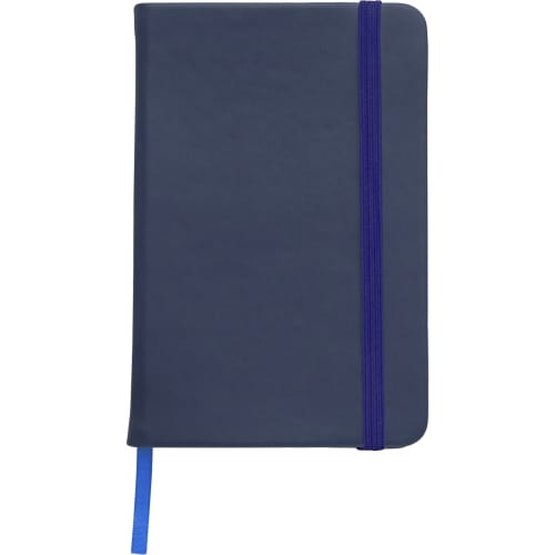 Custom printed Soft Feel Pocket Notebooks in blue from Total Merchandise