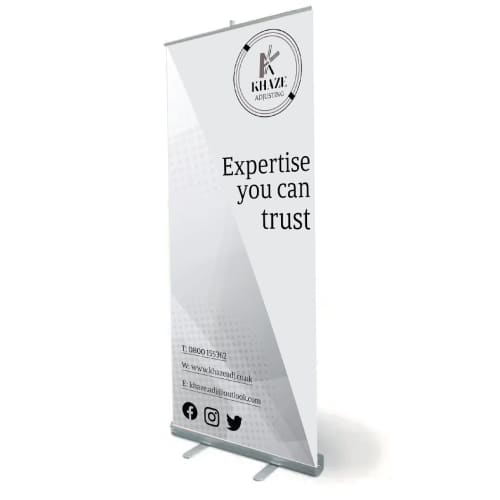 UK Branded Roll Up Banners Printed with Your Logo by Total Merchandise