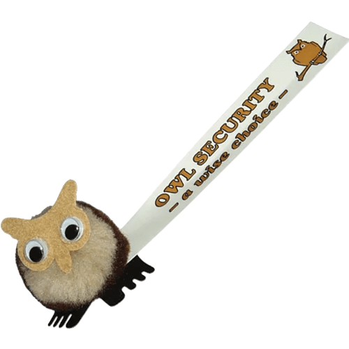Owl Logobugs in Brown/White
