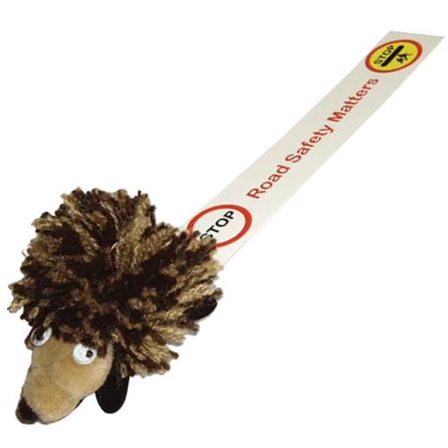 Hedgehog Logobug in Brown/White