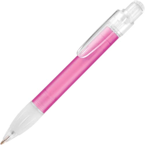 Custom Branded Setanta Frost Ballpens in Magenta from Total Merchandise