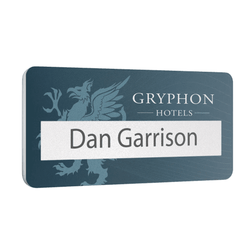 Promotional Scratch Resistant Window Names Badges from Total Merchandise