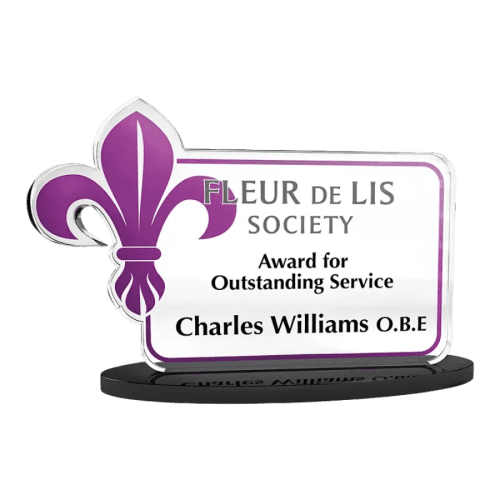Bespoke Shaped Acrylic Awards with Full Colour Print by Total Merchandise