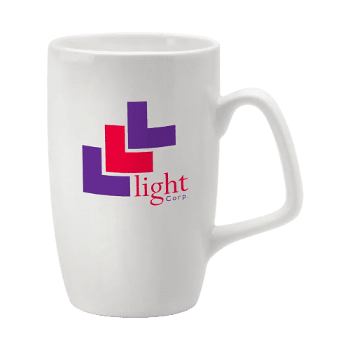 Custom Branded Corporate Mugs in White with a Company Logo from Total Merchandise