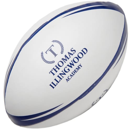 Rugby Ball in White