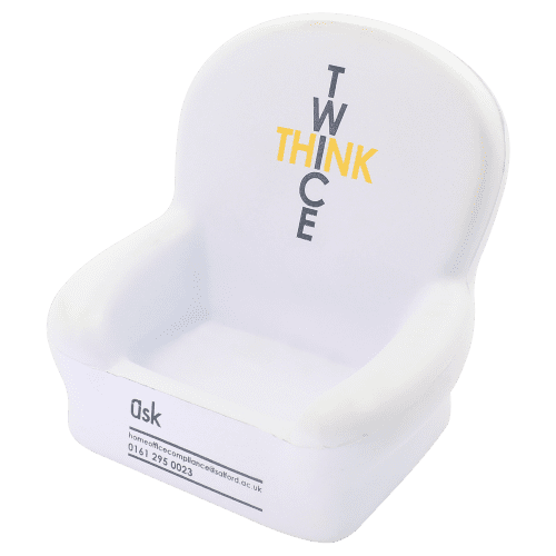 Smartphone Holder Stress Armchair in Off White