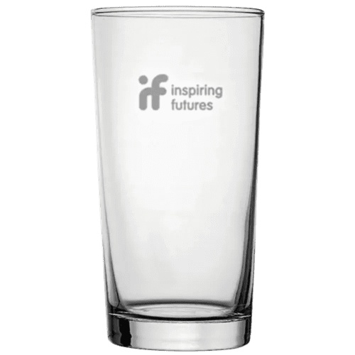Promotional Conical Straight Pint Glasses Engraved with your Company Logo by Total Merchandise