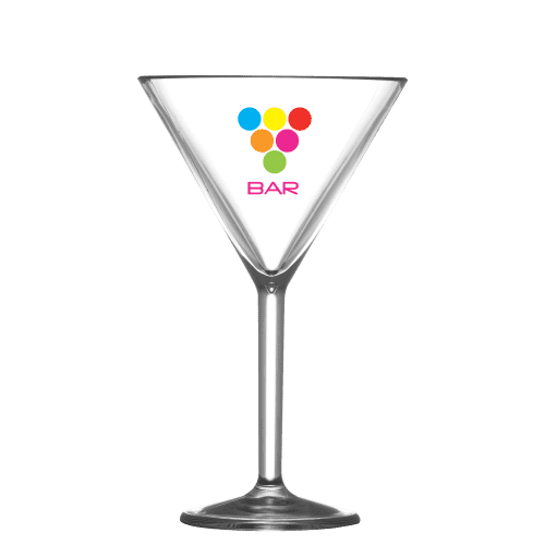 Promotional 7oz Reusable Plastic Cocktail Glasses are ideal for Catered Events