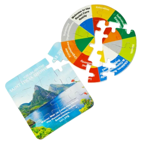Gnalvic 16 Piece Puzzle Coasters in White