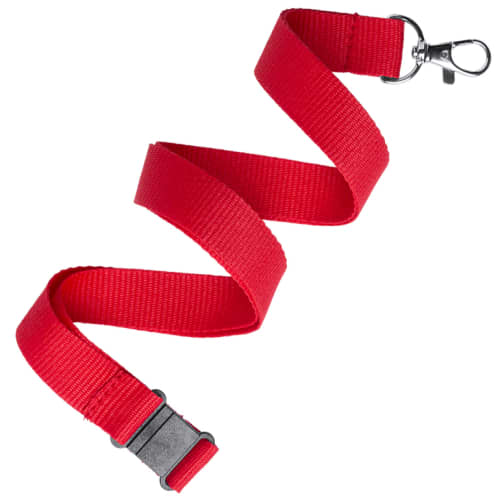 10mm Polyester Lanyards in Tulip Red 485