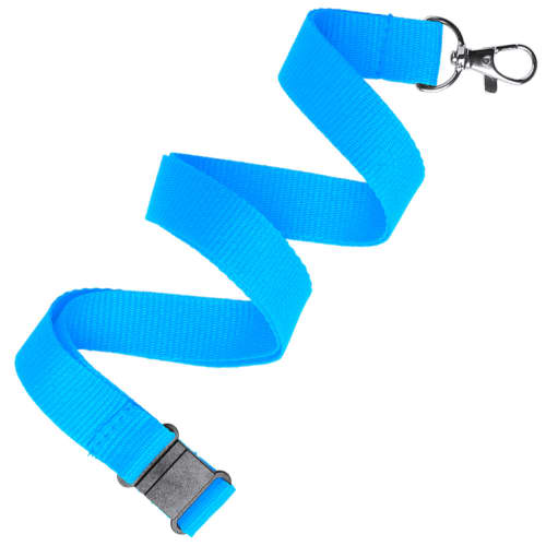 10mm Polyester Lanyards in Cyan 2995