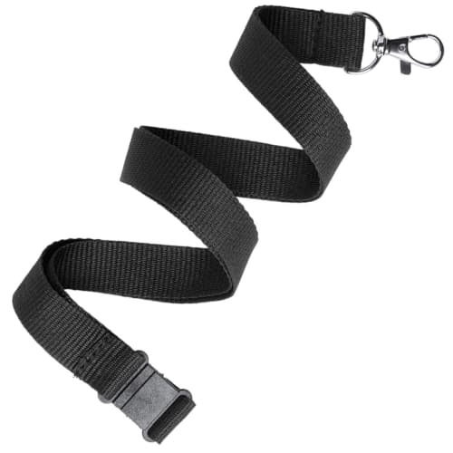 10mm Polyester Lanyards in Black
