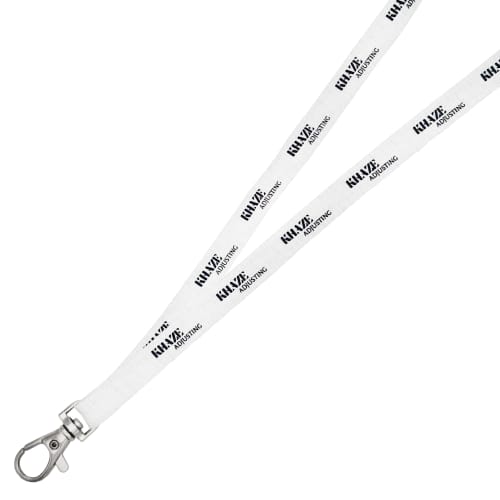 10mm Polyester Lanyards in White