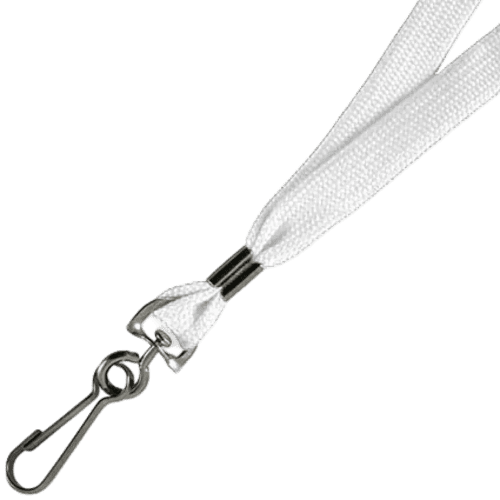 15mm Tubular Lanyards in White