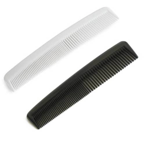 This promotional comb is available in black or white, with your artwork printed in 1 colour.