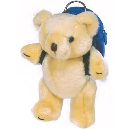 Personalised 5 Inch Honey Bear With Rucksack that can be branded from Total Merchandise