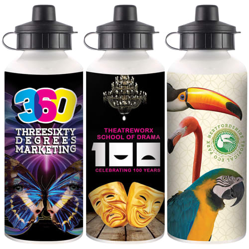 600ml Full Colour Metal Sport Bottles