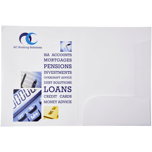 A4 Presentation Document Wallets inside cover printed at an additional cost