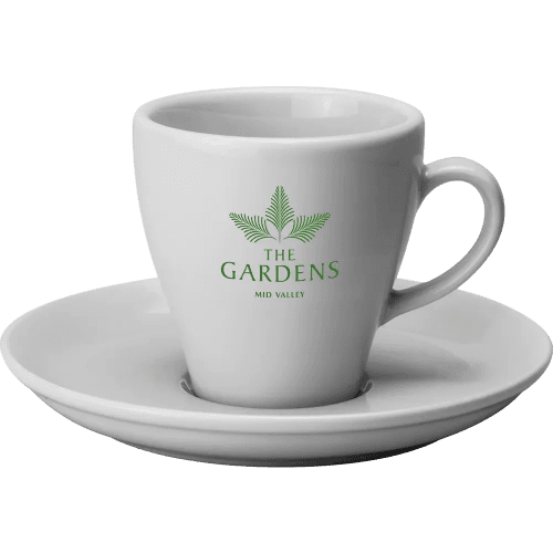 Promotional Torino Cup and Saucer Printed with Your Logo from Total Merchandise