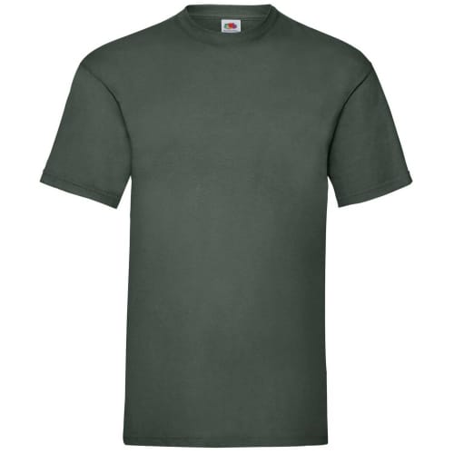Branded Fruit of the Loom Valueweight T-Shirts in bottle green from Total Merchandise