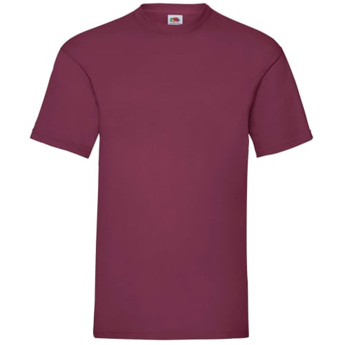 Printed Fruit of the Loom Valueweight T-Shirts in burgundy from Total Merchandise