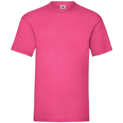 Printed Fruit of the Loom Valueweight T-Shirts in fuchsia from Total Merchandise