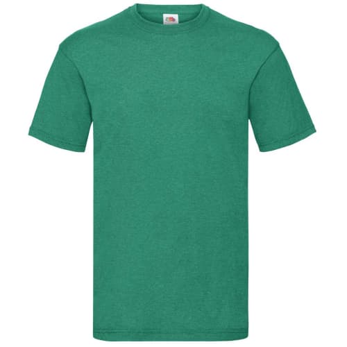 Printed Fruit of the Loom Valueweight T-Shirts in heather green from Total Merchandise