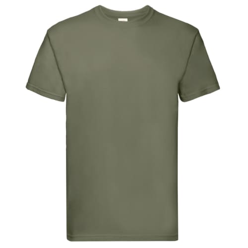 Fruit of the Loom Super Premium Unisex T-Shirts in Classic Olive