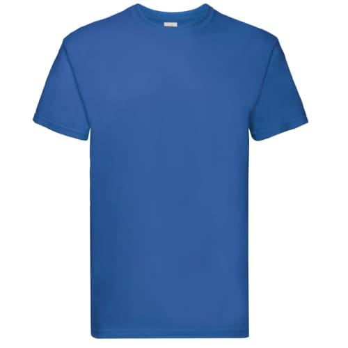 Blue Fruit of the Loom Super Premium T-Shirts Printed with Your Logo from Total Merchandise