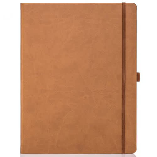 Ivory Tucson Large Notebooks with Pencil in Brown