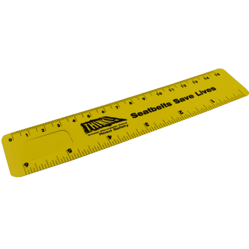 Personalisable Bookmark Rulers in Yellow printed with your logo from Total Merchandise