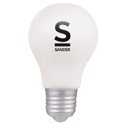 Stress Light Bulb in Silver/Off White