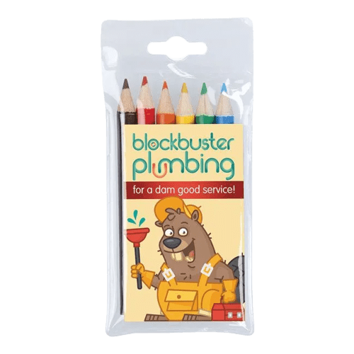 Promotional Colouring Pencils With Full Colour Insert From Total Merchandise