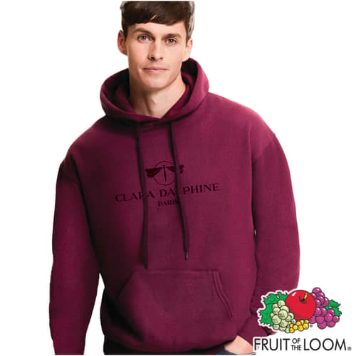 Fruit of the Loom Hoodies in Burgundy