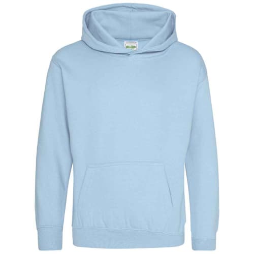 UK Branded AWD Children's Hoodies in Sky Blue from Total Merchandise