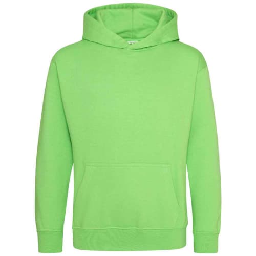 UK Branded AWD Children's Hoodies in Lime Green from Total Merchandise