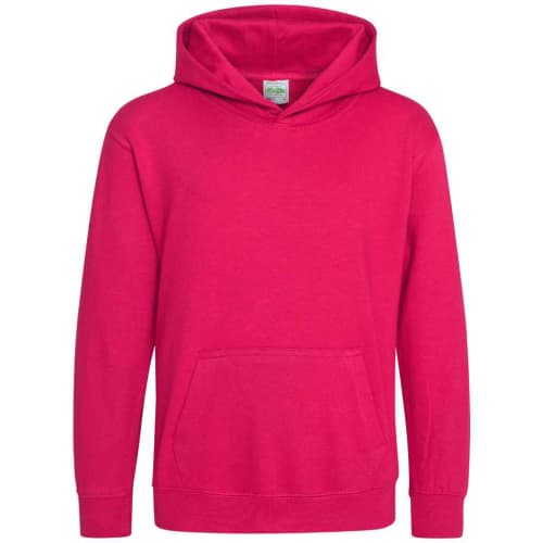 UK Branded AWD Children's Hoodies in Hot Pink from Total Merchandise