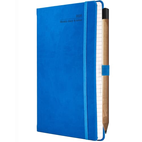 Ivory Tucson Medium Weekly Diaries with Pencil in French Blue