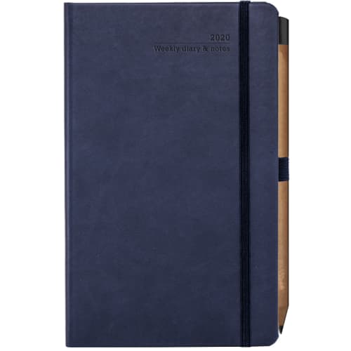 Ivory Tucson Medium Weekly Diaries with Pencil in Navy