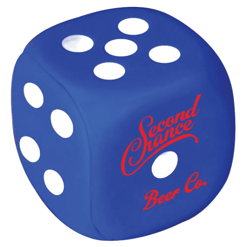Branded Stress Ball Die for Tabletop Gaming Conventions