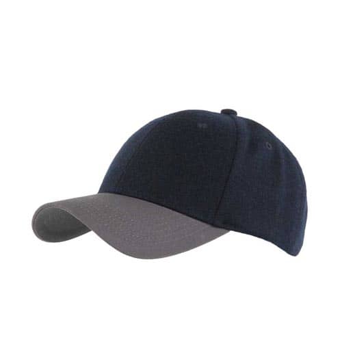 6 Panel Contrast Caps in Navy/Grey