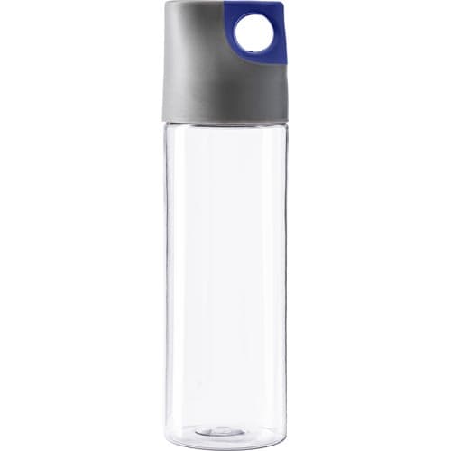 Custom 700ml Tritan Drinking Bottles with a blue colour finger loop from Total Merchandise