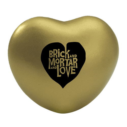 Stress Love Heart in Gold